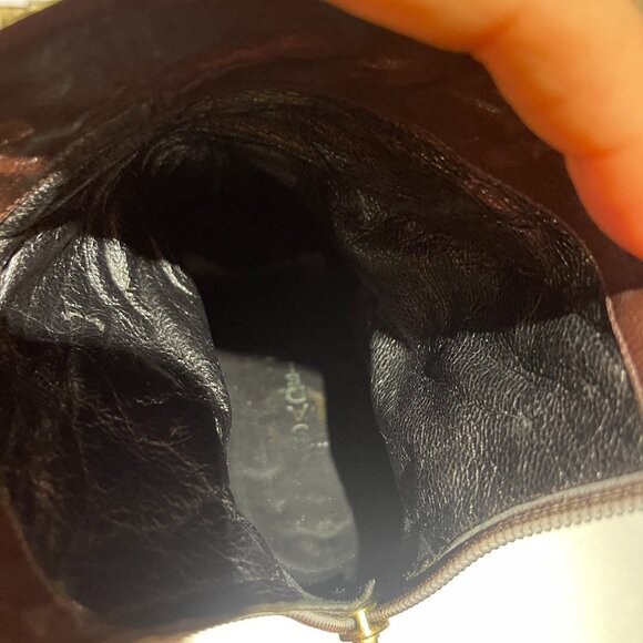 Auc CASSADEI Pellami Brown Leather Back Zip Pointy Ankle Boots Made in Italy - Picture 12 of 16